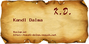 Kandl Dalma névjegykártya